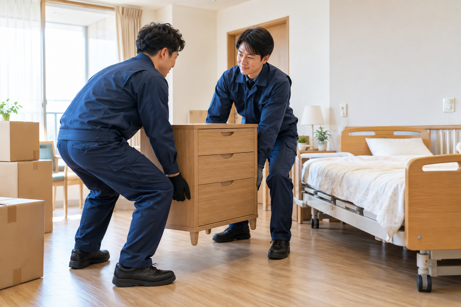 住み替えに伴う荷物の搬出作業のイメージ